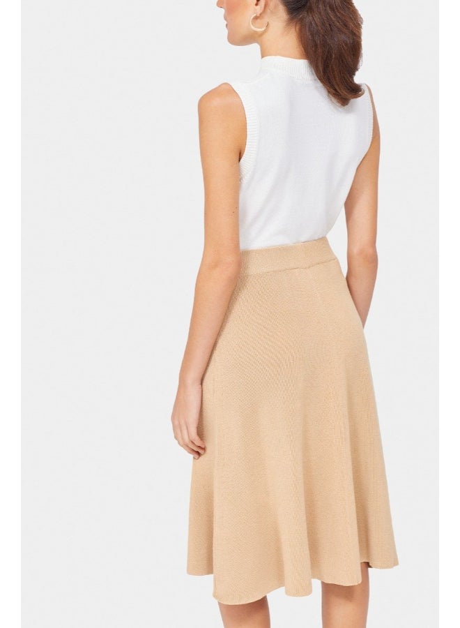 Timeless Midi Skirt Beige - v1631703108/N50822534V_3