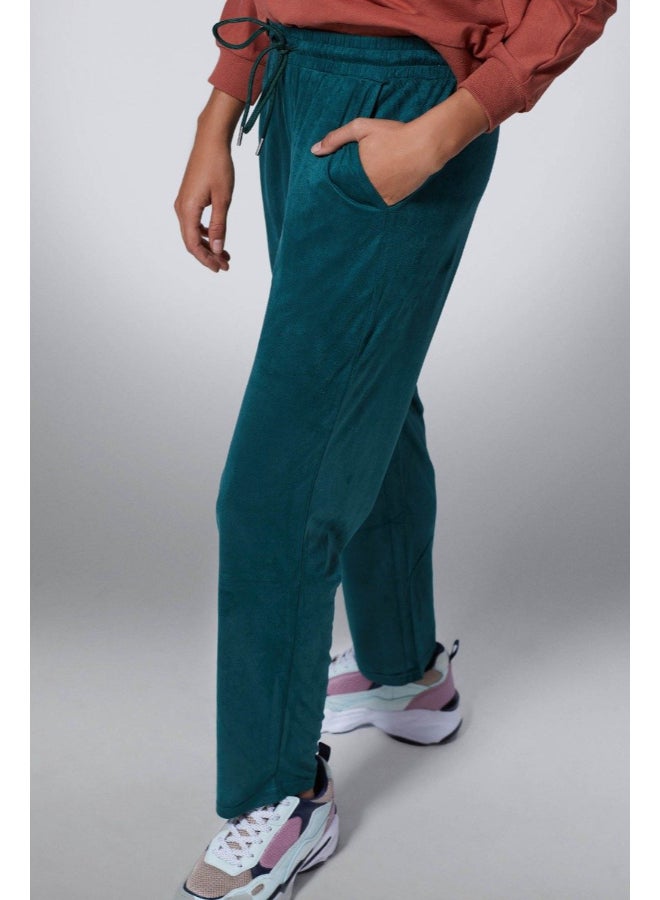 RINA Casual Mid-Rise Joggers Teal Blue - Image 3