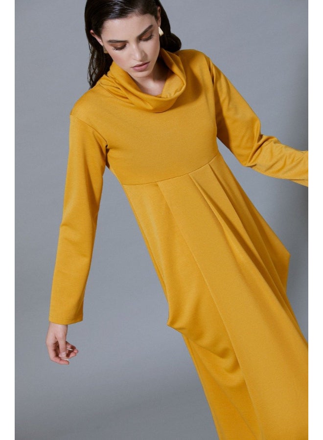 RINA Stand Alone Midi Dress Yellow - Image 3