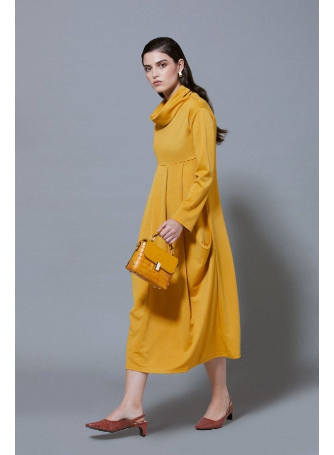 RINA Stand Alone Midi Dress Yellow - Image 1