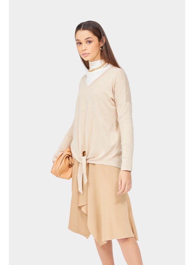 RINA Stand Alone Pullover Beige - Image 3