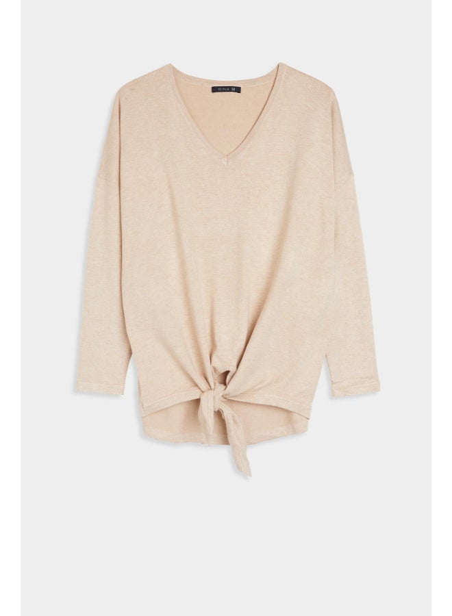 RINA Stand Alone Pullover Beige - Image 5
