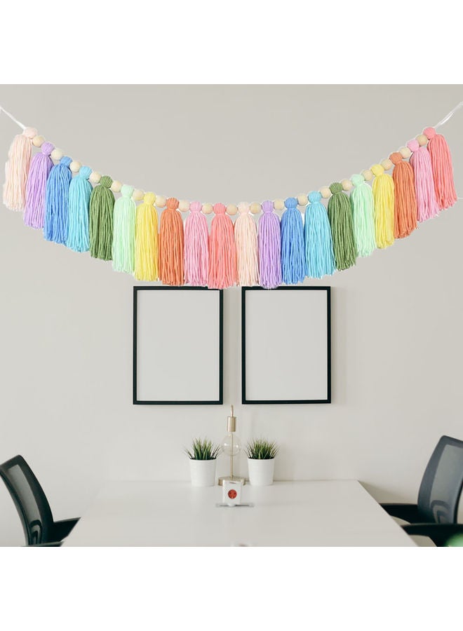 Generic - Rainbow Style Easy to Install Garland Tassel for Home Decor Multicolour 20 X 10 X 3cm - Image 1