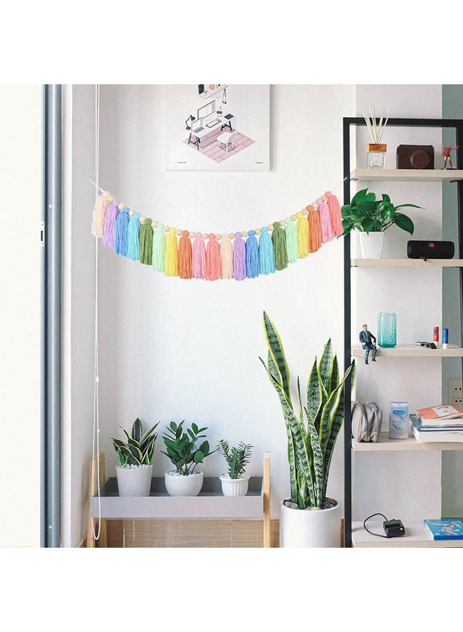 Generic - Rainbow Style Easy to Install Garland Tassel for Home Decor Multicolour 20 X 10 X 3cm - Image 1