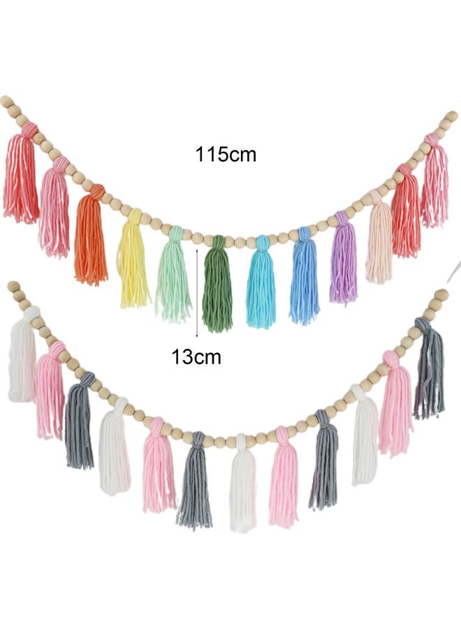 Generic - Rainbow Style Easy to Install Garland Tassel for Home Decor Multicolour 20 X 10 X 3cm - Image 1