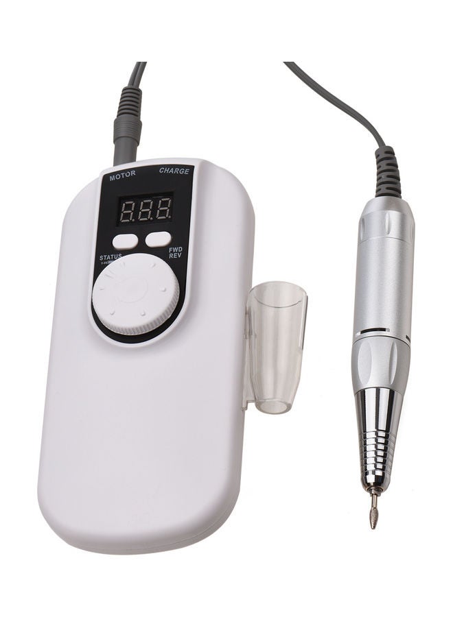 Electric Rechargeable Nail Drill Machine With LED Display Screen White/Black/Silver - Image 5