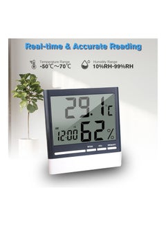 Generic Digital Hygrometer With Alarm Clock Multicolour  - Image 5