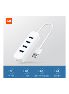 شاومي موزع منافذ متعددة ومنفصلة من 4 منافذ USB بسرعة عالية أبيض  - Image 1