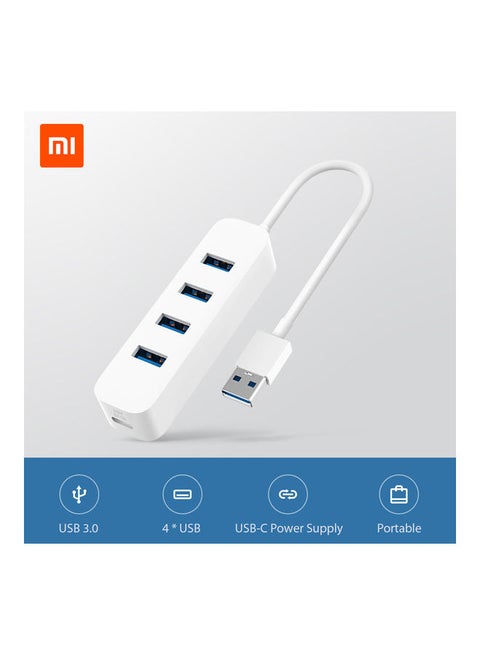 Multi 4 USB Splitter High Speed Hab White