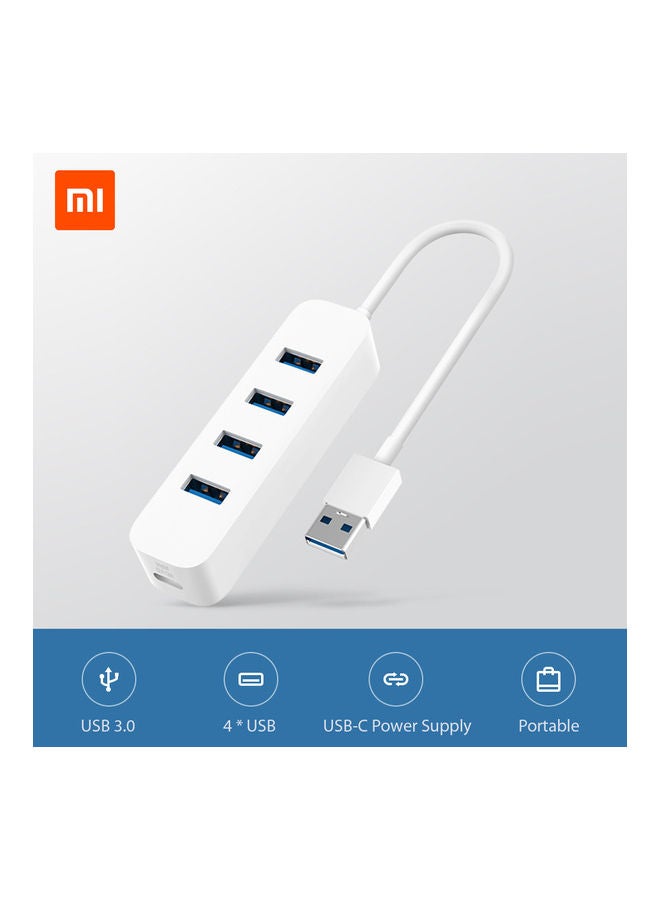 Xiaomi - Multi 4 USB Splitter High Speed Hab White - Image 1