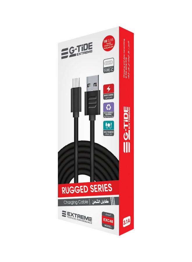 G-TiDE EXTREME Rugged Series Charging Cable With Type-C Port Black - Image 2