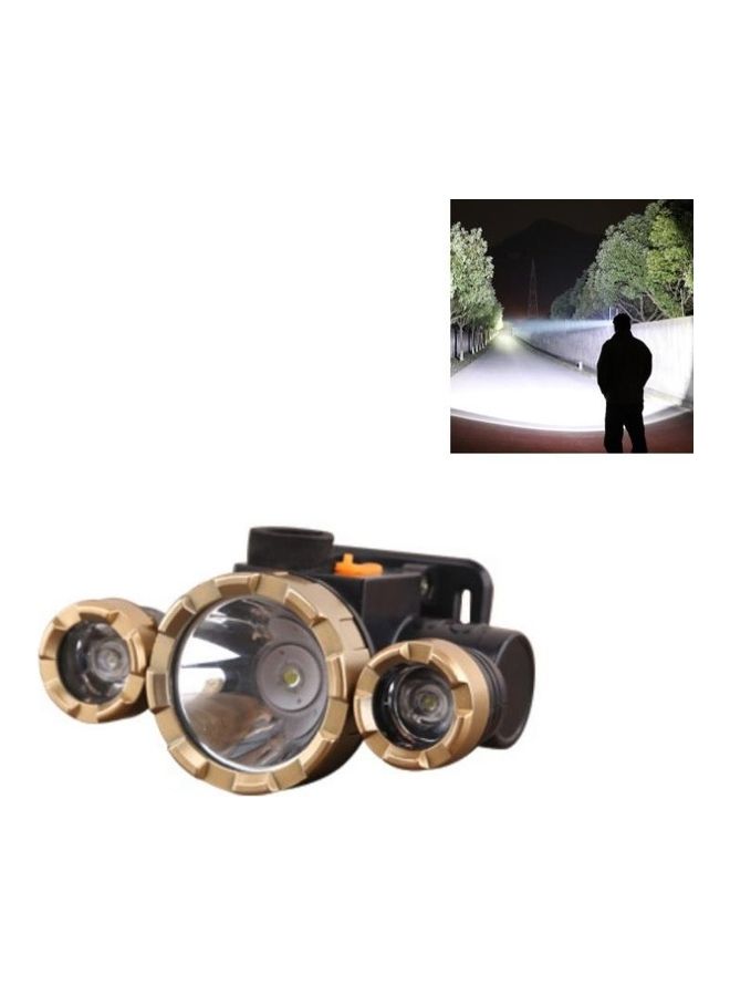 بي جي إم طقم مصباح يدوي مضاد للماء وقابل للشحن يثبت على الرأس ومزود بعدد 5 مصابيح LED أبيض - Image 1