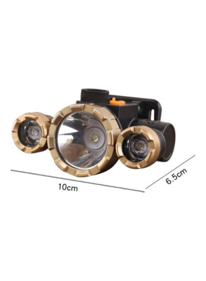 بي جي إم طقم مصباح يدوي مضاد للماء وقابل للشحن يثبت على الرأس ومزود بعدد 5 مصابيح LED أبيض - Image 2