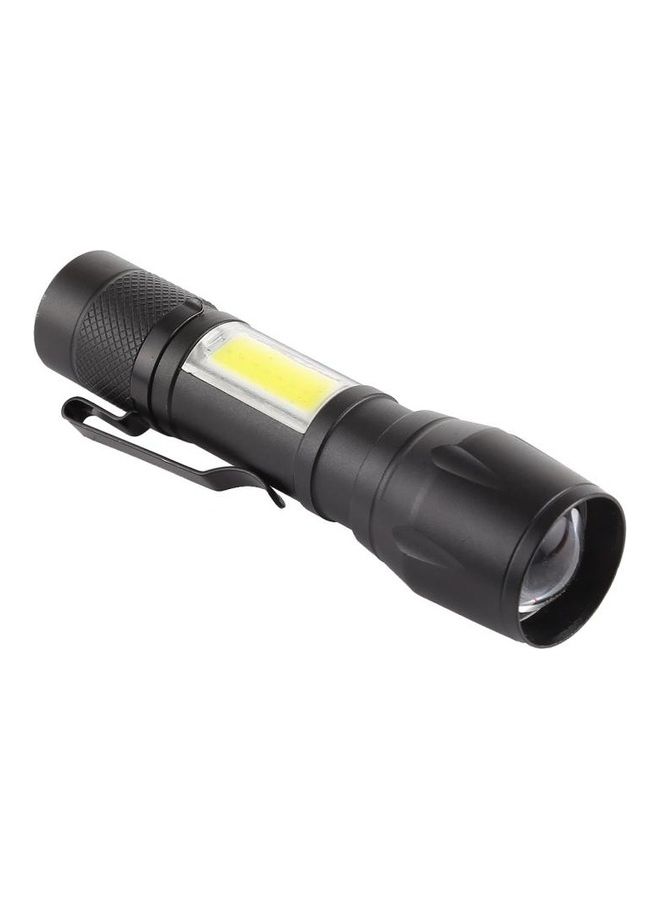 بي جي إم مصباح يدوي A3 قابل للتكبير والتصغير ومضاد للماء مزود ب3 أوضاع ومنفذ XPE ومصباح COB مع مشبك وصندوق تخزين أسود - Image 2