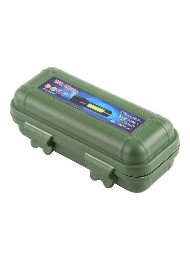 بي جي إم مصباح يدوي A3 قابل للتكبير والتصغير ومضاد للماء مزود ب3 أوضاع ومنفذ XPE ومصباح COB مع مشبك وصندوق تخزين أسود - Image 5