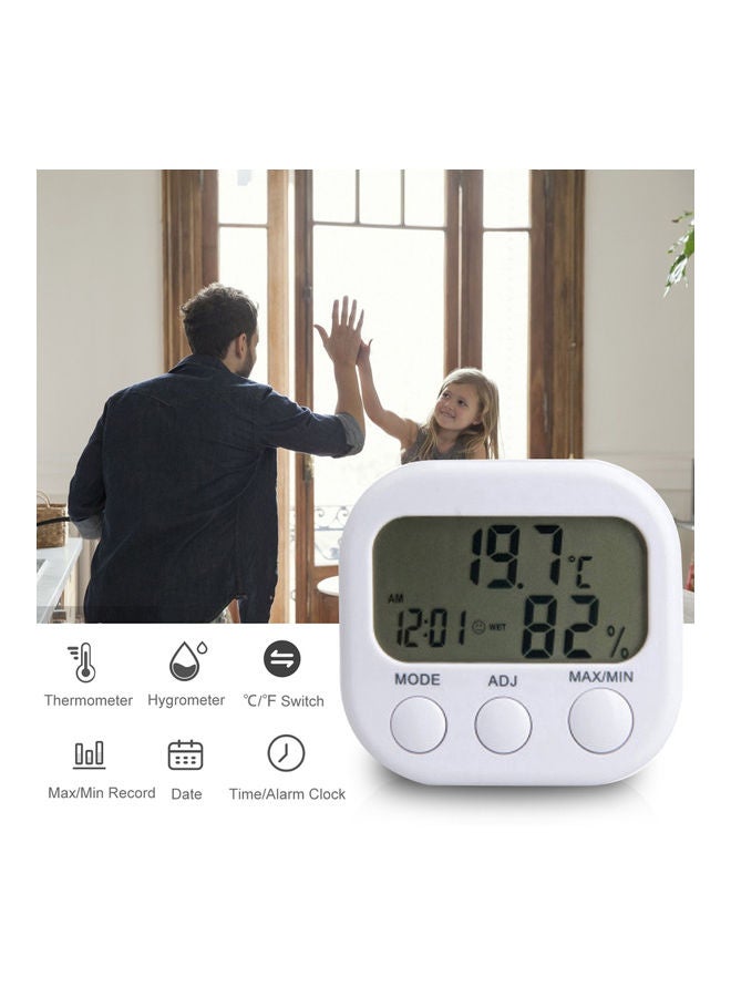 Digital Hygrometer With LCD Display White  - Image 4