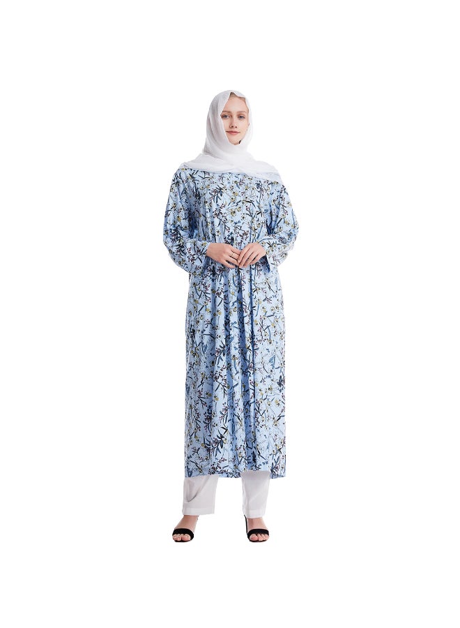 Hanyimidoo Printed Long Kurta And Pants Set Multicolour  - Image 4