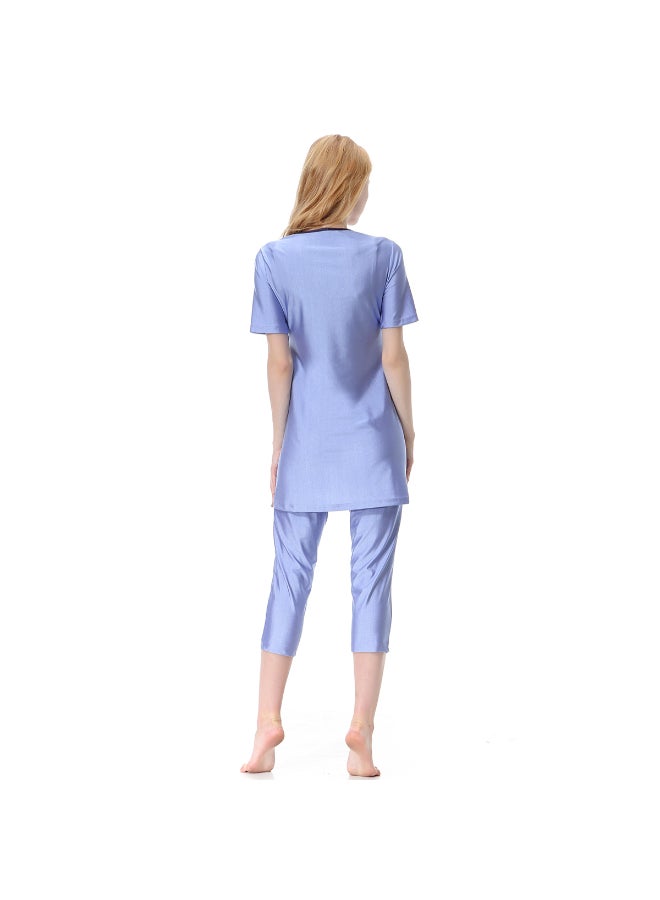 Hanyimidoo - 3-Piece Anti Exposure Burkinis Set Blue - Image 1