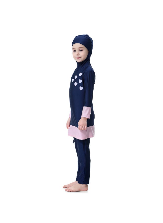 Hanyimidoo - 2-Piece Anti Exposure Burkinis Set Navy - Image 1