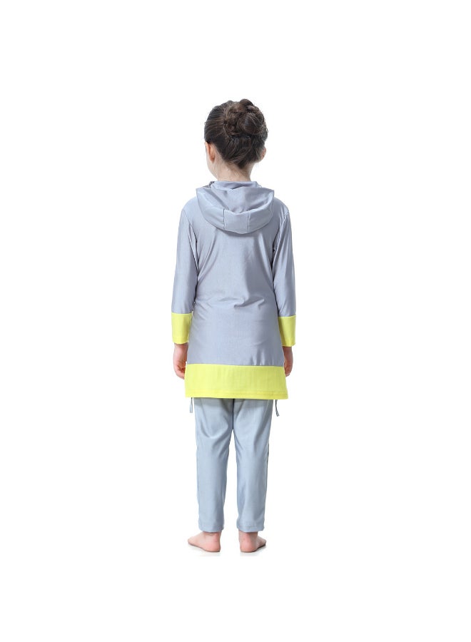 Hanyimidoo - 2-Piece Anti Exposure Burkinis Set Grey - Image 1