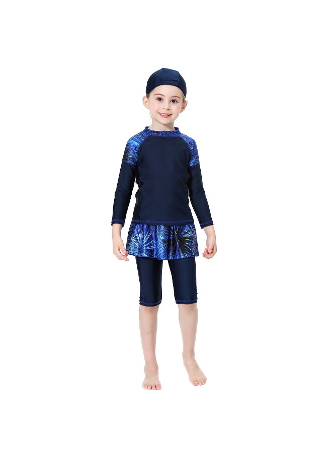 Hanyimidoo - 3-Piece Anti Exposure Burkinis Set Blue - Image 1
