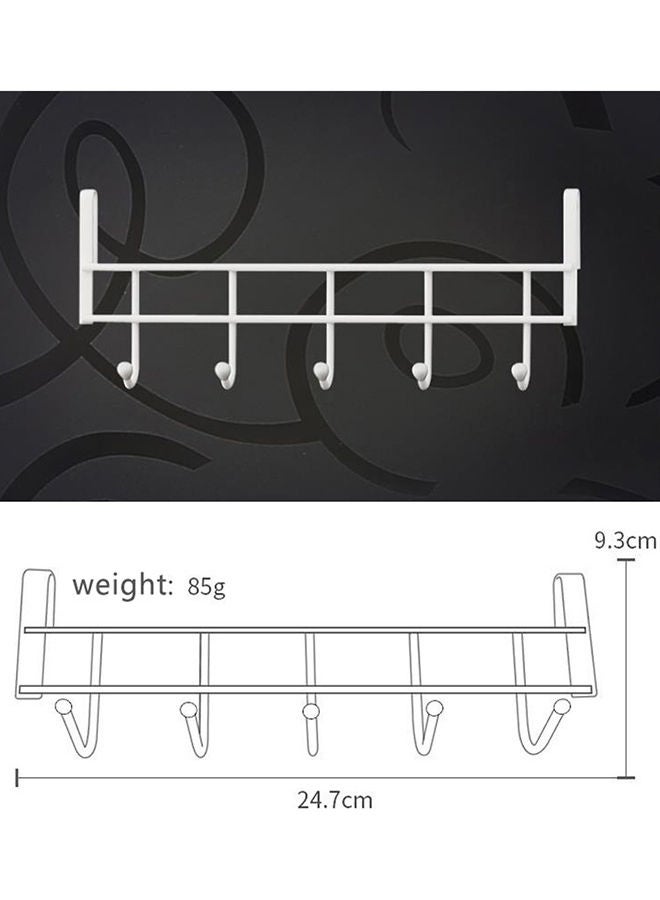 5-Tier Shoe Rack Wardrobe With Cover Black/White 36x12x32inch  - Image 3