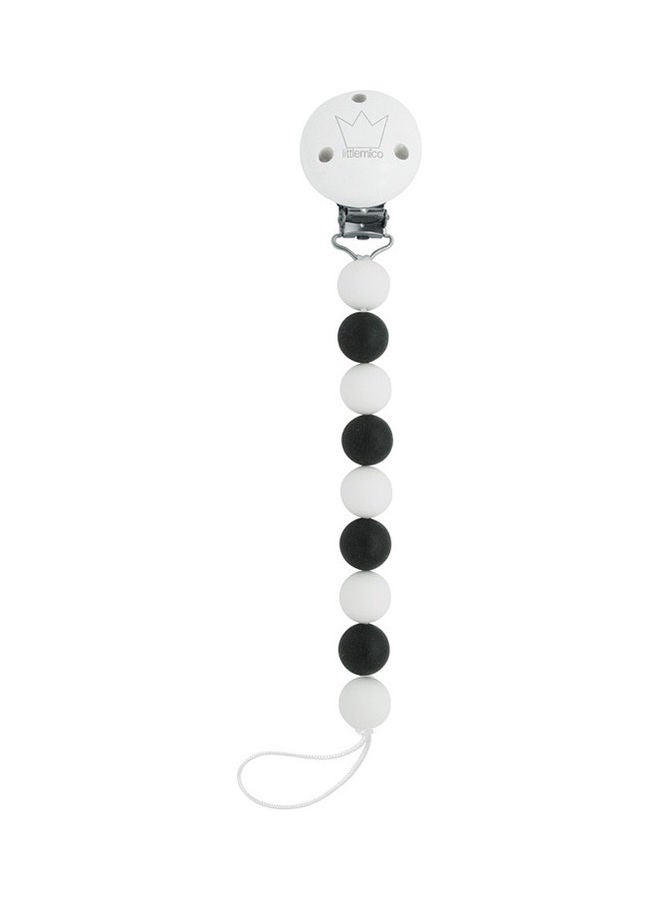 littlemico Littlemico Casal Pacifier Holder - Black/White 