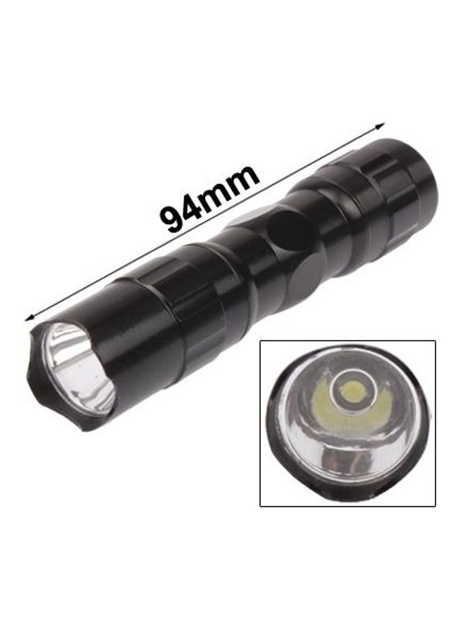 BGM 3W LED Mini Flashlight Torch Lamp with Strap Black  - Image 2