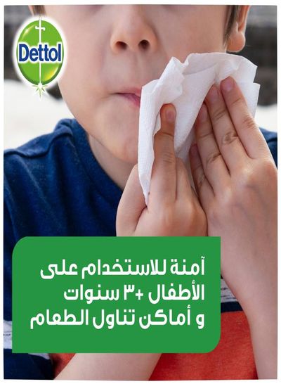 ديتول - مناديل مبللة مضادة للبكتيريا، 20 منديل متعدد الألوان - Image 1