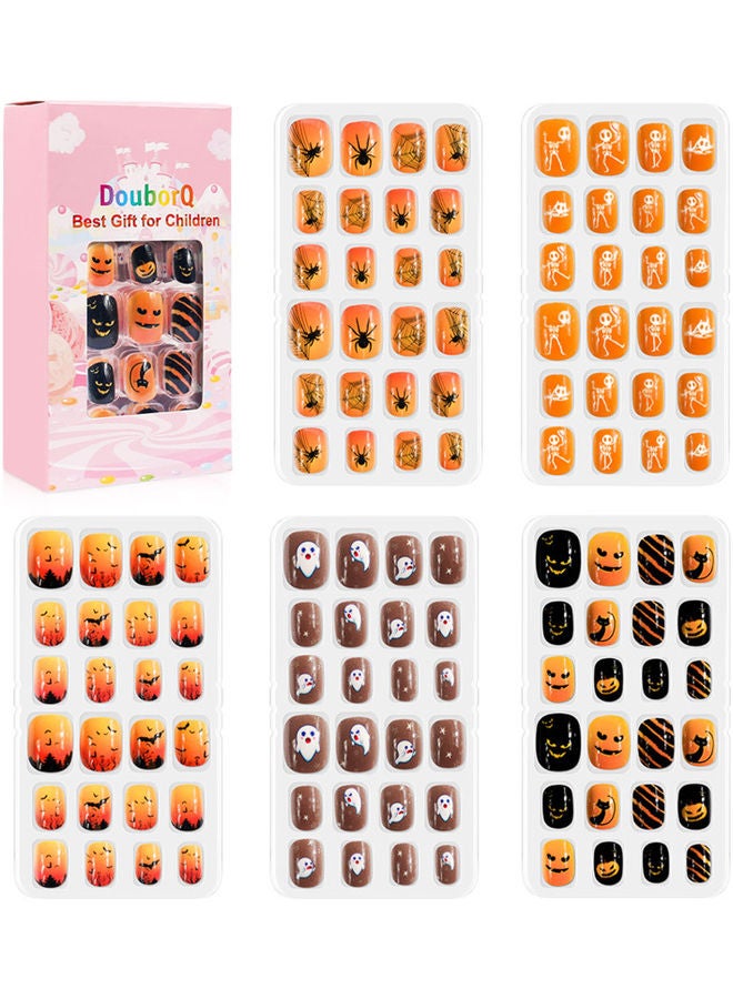 DOUBORQ - 120-Piece Self-Adhesive False Nail Tip Set Multicolour - Image 1