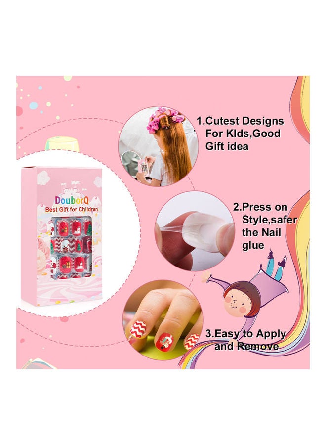 DOUBORQ - 120-Piece Self-Adhesive False Nail Tip Set Multicolour - Image 1