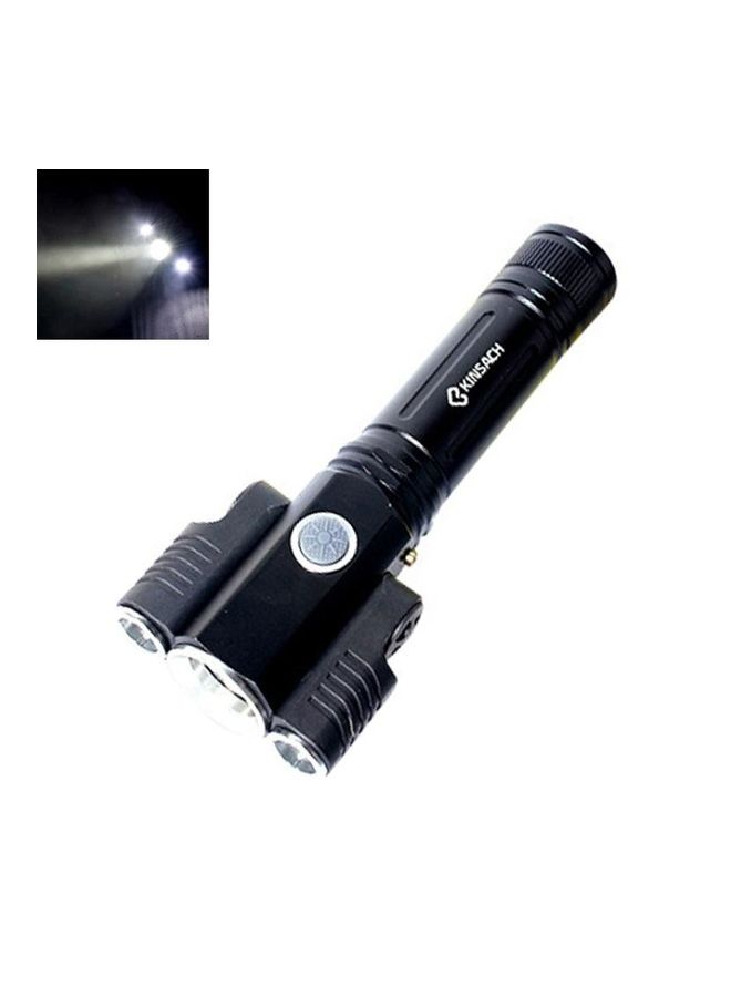 KS-739 Waterproof Fixed Focus LED Flashlight With 4-Modes Lithium Battery
