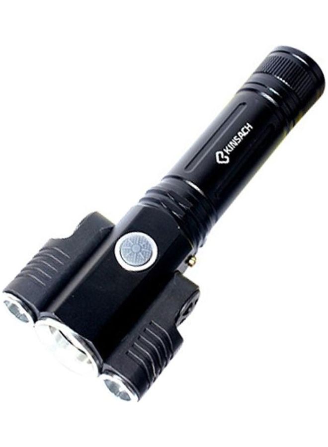 KS-739 Waterproof Fixed Focus LED Flashlight With 4-Modes Lithium Battery