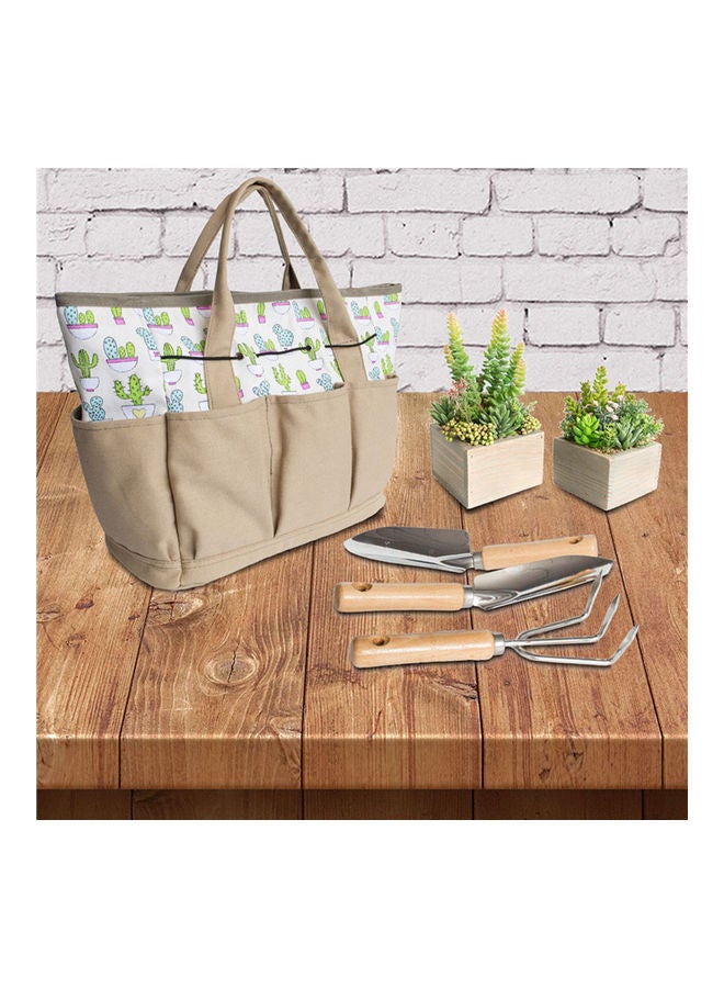 Garden Tool Tote Bag With Multiple Pockets Multicolour 43.00x1.50x30.00cm  - Image 3