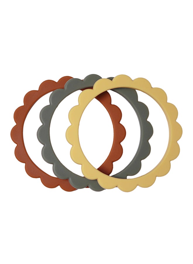 mushie Pack Of 3 Flower Teething Bracelet