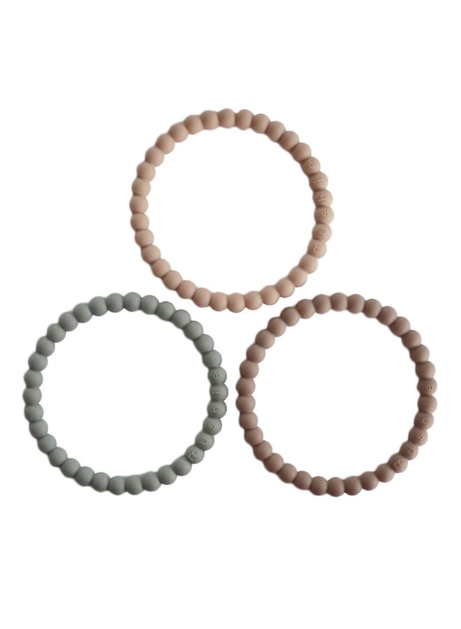 mushie Silicone Pearl Teether Baby Bracelets - Image 1