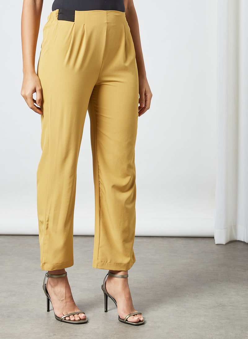 RAHA - 4-Way Stretch Modest Pants Yellow - Image 1