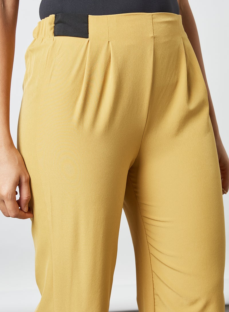 RAHA - 4-Way Stretch Modest Pants Yellow - Image 1