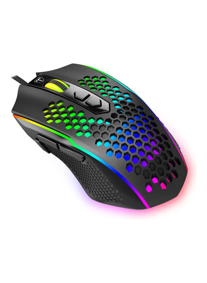 Rock Pow Honeycomb Gaming Mouse Compatible with PC Gamers/Xbox/PS4- wired - Image 1
