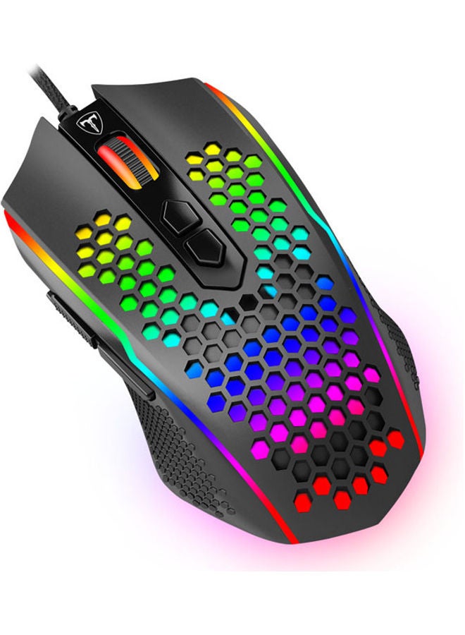 Rock Pow Honeycomb Gaming Mouse Compatible with PC Gamers/Xbox/PS4- wired - Image 2