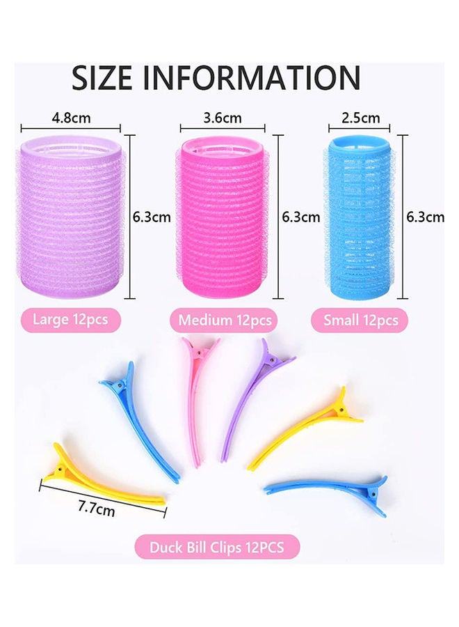 Generic - 48-Piece Self Grip Hair Roller With Clip Set Multicolour - Image 1