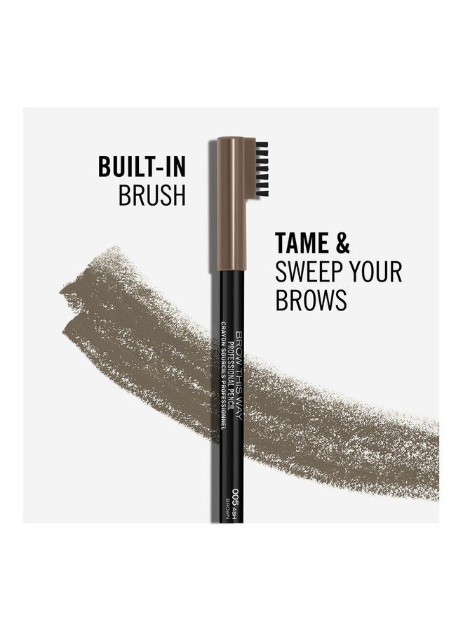 RIMMEL LONDON - Brow This Way Professional Eyebrow Pencil 1.4 Grams Ash Brown - Image 1