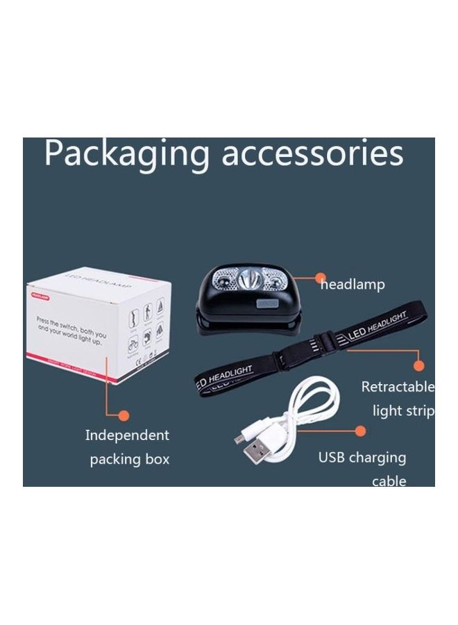 Smart Sensor Portable USB LED Headlight