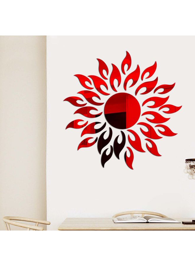Wall Sticker Sunflower Shape Home Decor Acrylic Decorating 3D Mirror Background Ornaments for Living Room Blue 50 x 50 x 1cm - Image 3