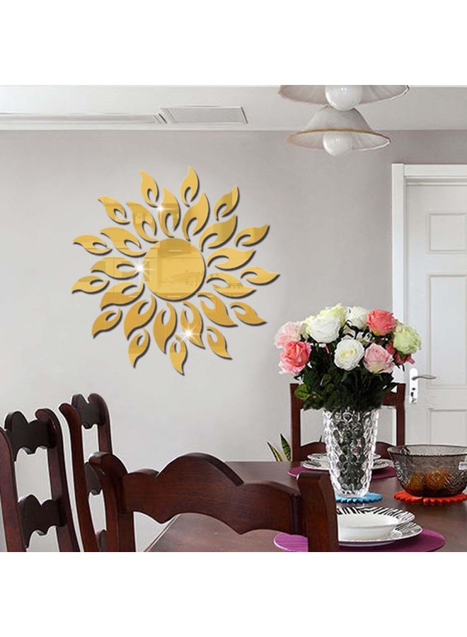 Wall Sticker Sunflower Shape Home Decor Acrylic Decorating 3D Mirror Background Ornaments for Living Room Blue 50 x 50 x 1cm - Image 4