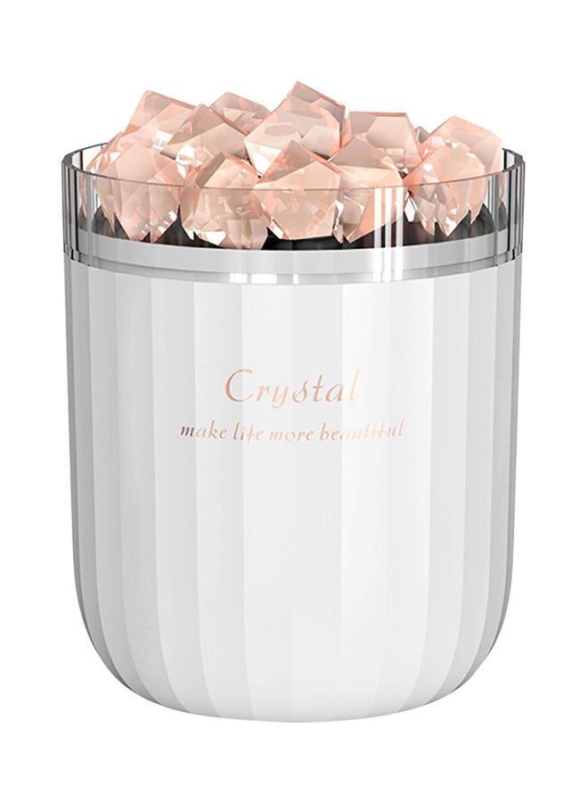 Quiet USB Essential Oil Diffuser Crystal Salt Stone Colourful Light Mist Portable Humidifier S4-3187 White/Clear - Image 1