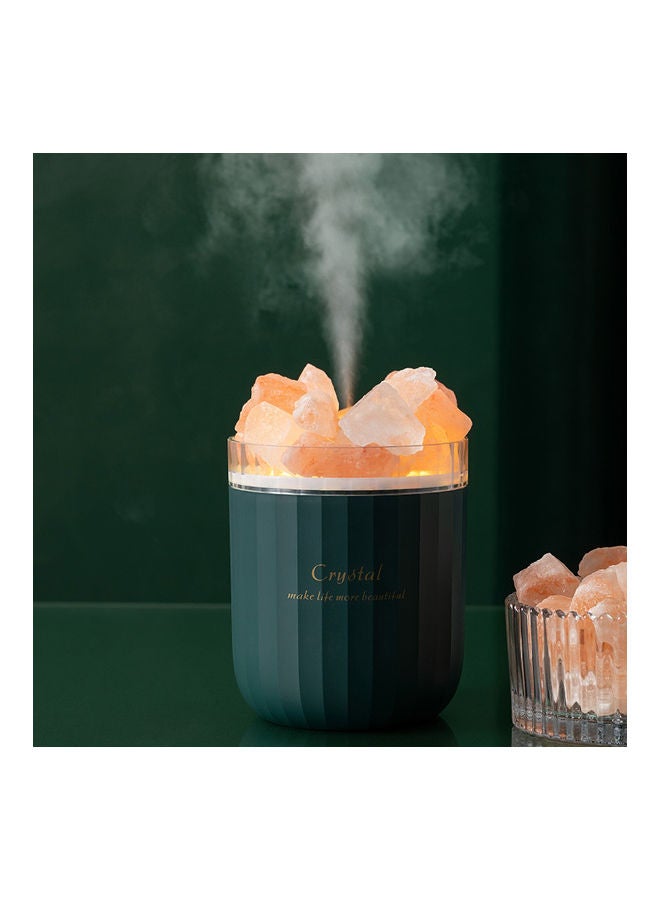Quiet USB Essential Oil Diffuser Crystal Salt Stone Colourful Light Mist Portable Humidifier S4-3187 White/Clear - Image 4