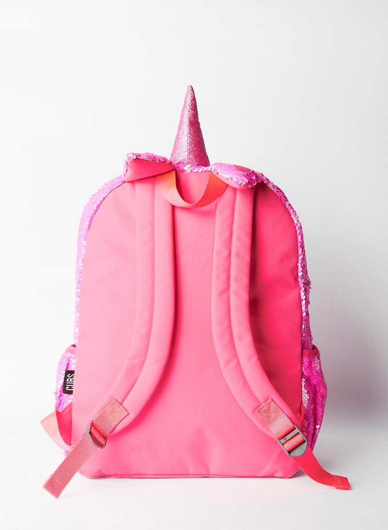 CUBS - Sequin Embellished Backpack Pink - Image 1