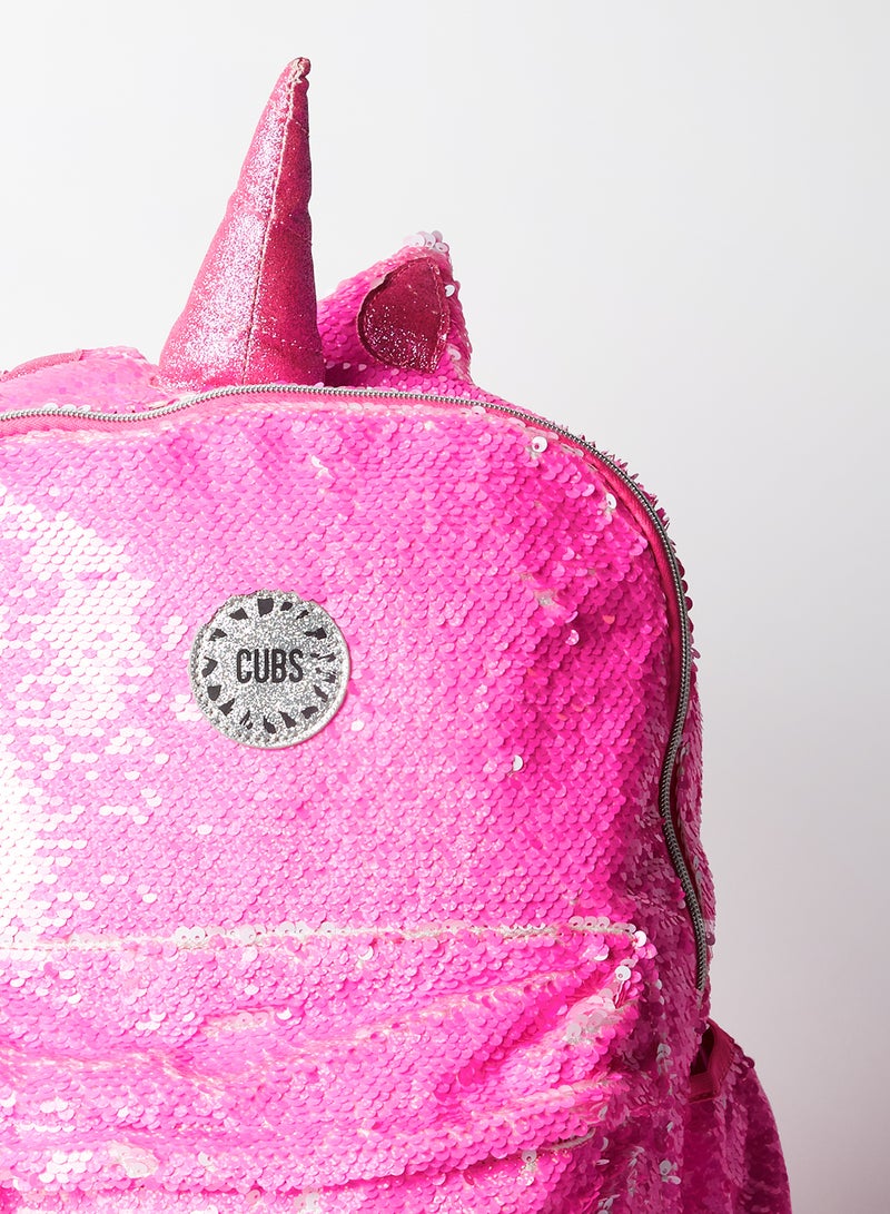 CUBS - Sequin Embellished Backpack Pink - Image 1