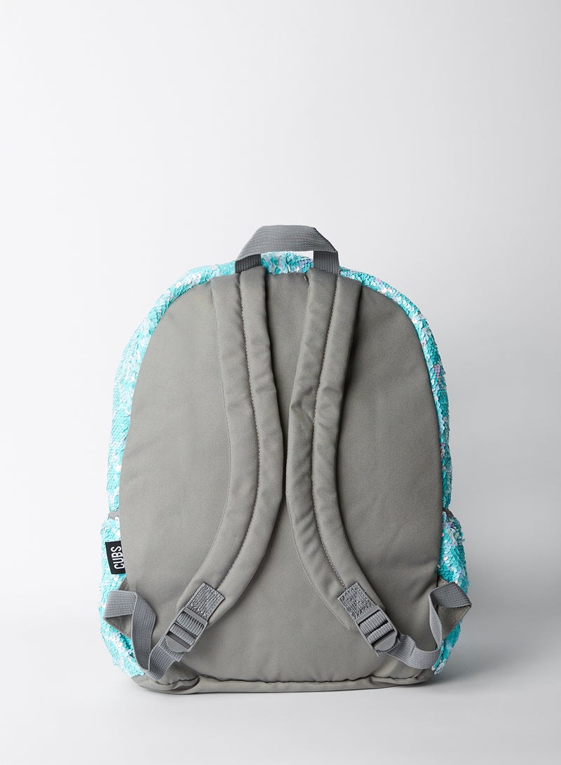 Slogan Backpack Grey/Blue